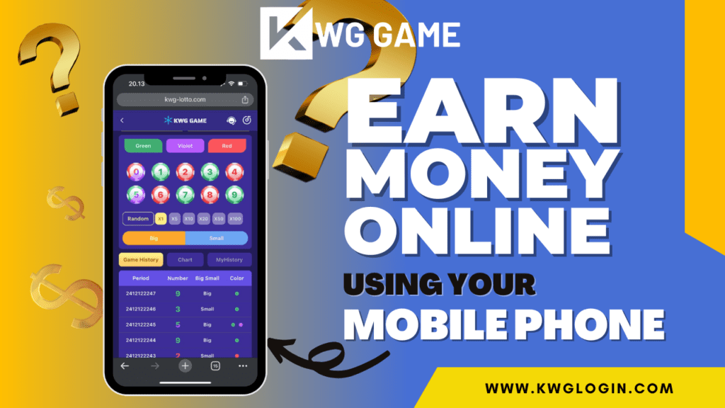 KWG Game Login screen for easy access to exciting color prediction games and rewards.