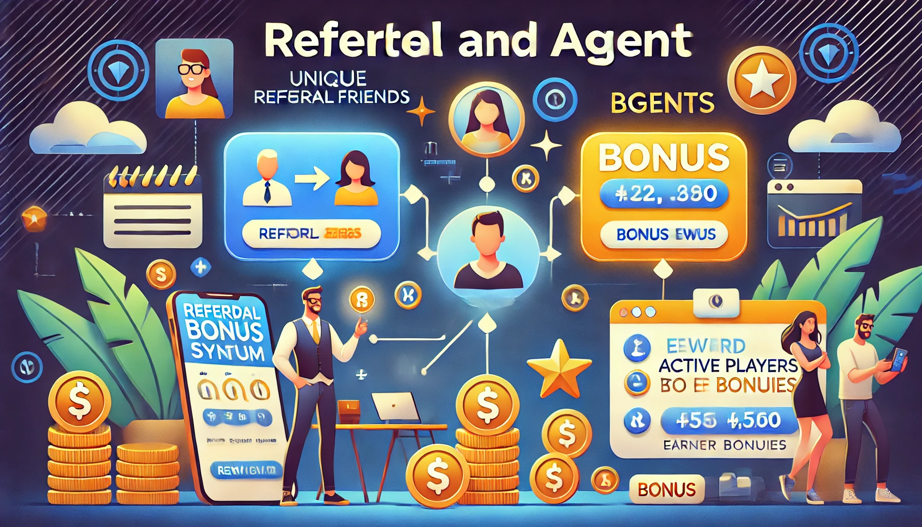 Referral and Agent Bonuses in Bounty Game